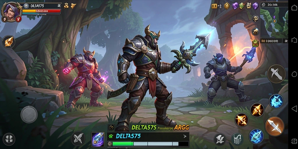 Tampilan seru gameplay DELTA575 dalam aksi ARPG.