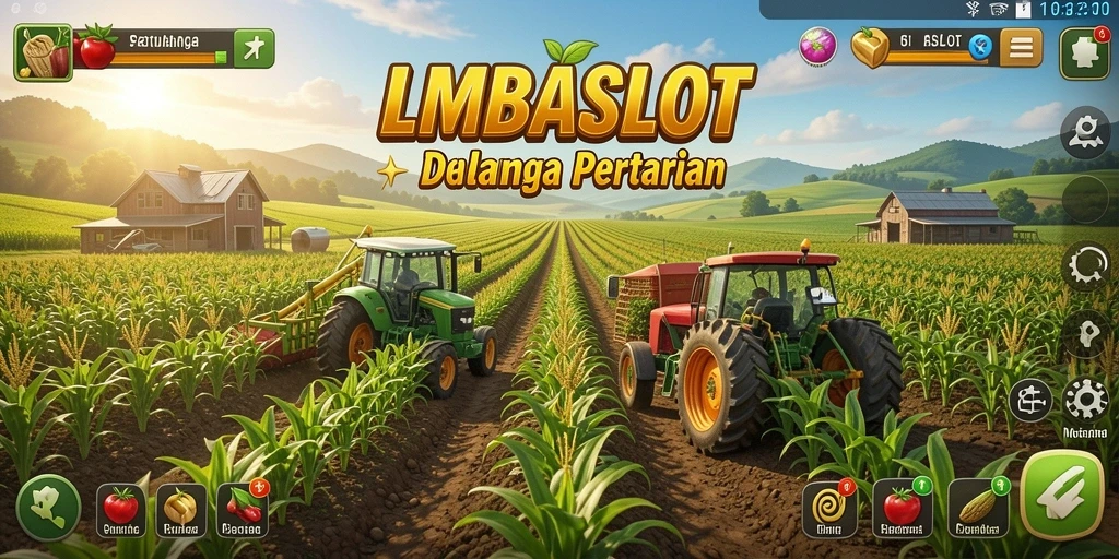 Tangkapan layar LMBASLOT menampilkan kehidupan pertanian yang dinamis.
