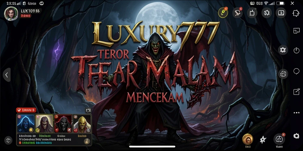 Gambaran gameplay LUXURY777 yang mencekam dan menyeramkan.