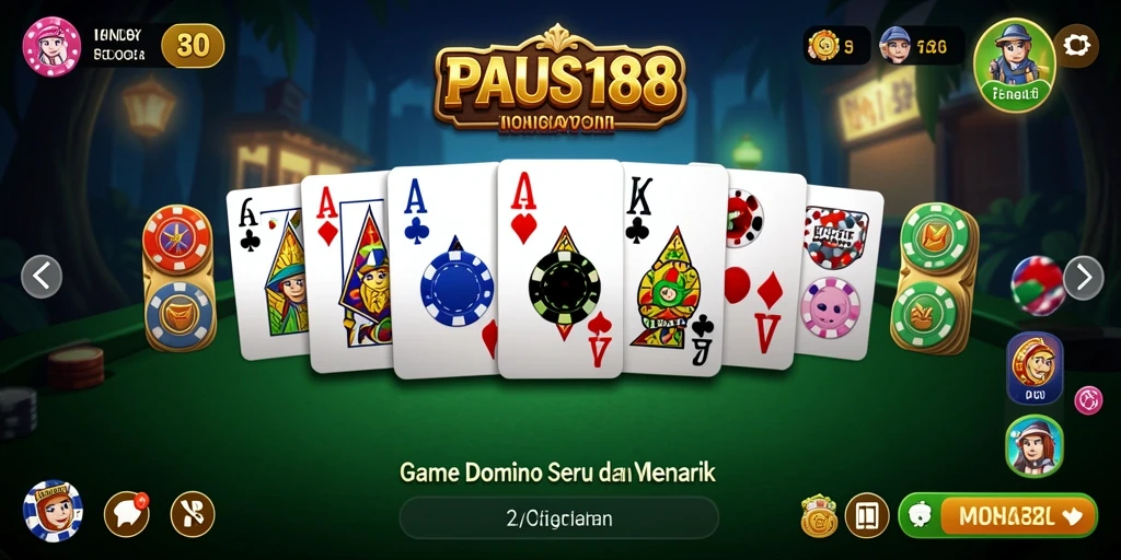 Gameplay menarik dalam PAUS188 saat bermain Domino.