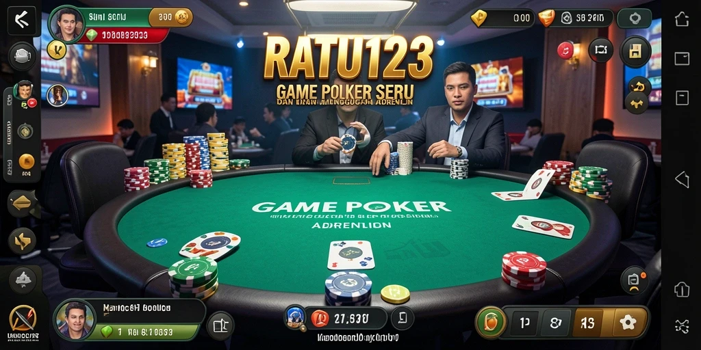 Screenshot gameplay menampilkan aksi Poker yang mendebarkan dan grafis yang menawan.