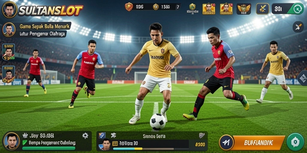 Tampilan seru gameplay sepak bola di SULTANSLOT