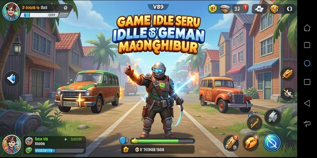 Screenshot V89 menampilkan gameplay Idle yang menarik dan menyenangkan.